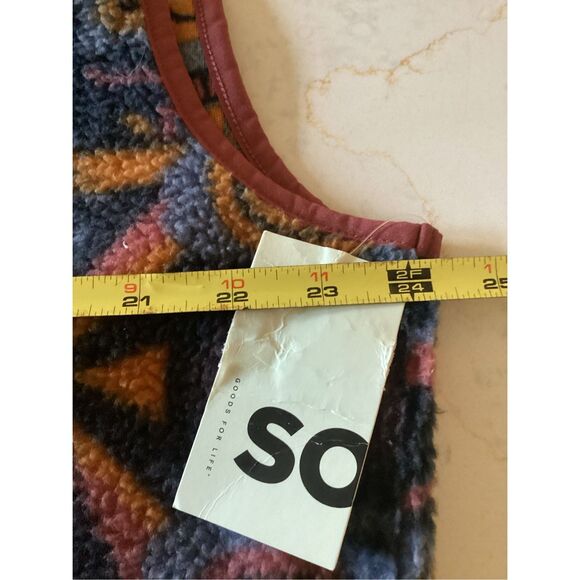 NEW SO Sherpa Cozy Vest Sz XL Aztec Southwestern Full zip - Picture 6 of 8